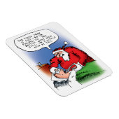 歯の妖精サンタおもしろいクリスマス漫画 マグネット (右側)