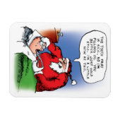 歯の妖精サンタおもしろいクリスマス漫画 マグネット (横)