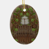 歯の妖精プリンセスオンパープルキノコオーナメント セラミックオーナメント (裏面)