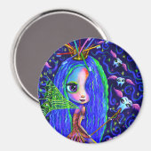 歯の妖精飛んでいる歯ブラシ歯冠の大きな目 マグネット (正面/裏面)