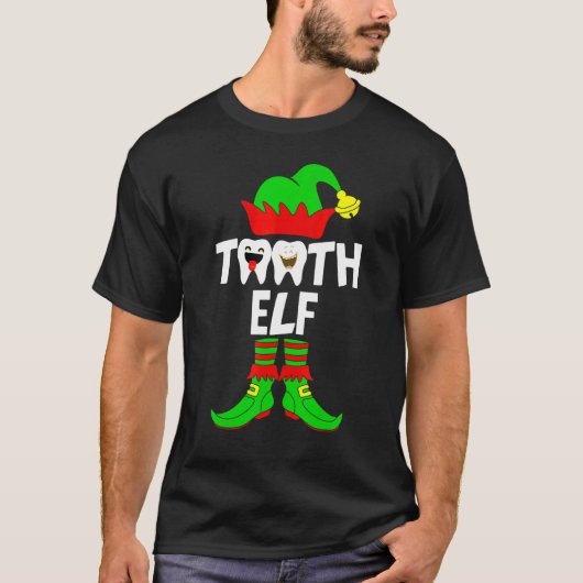 歯の小妖精や小人歯科クリニック歯の小妖精や小人クリスチム Tシャツ (正面)