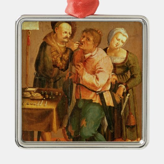 歯の抽出 メタルオーナメント (正面)