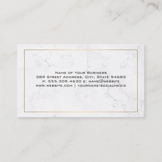 歯の検査と援助のロゴ 名刺 (裏面)