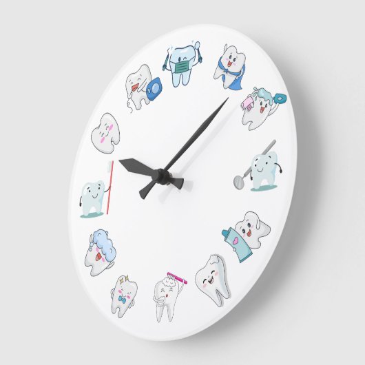 歯の歓喜 ラージ壁時計 (傾斜)