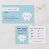 歯の歯に歯の歯のニヤニヤ歯科用名刺が入った可愛い歯 名刺 (正面/裏面)