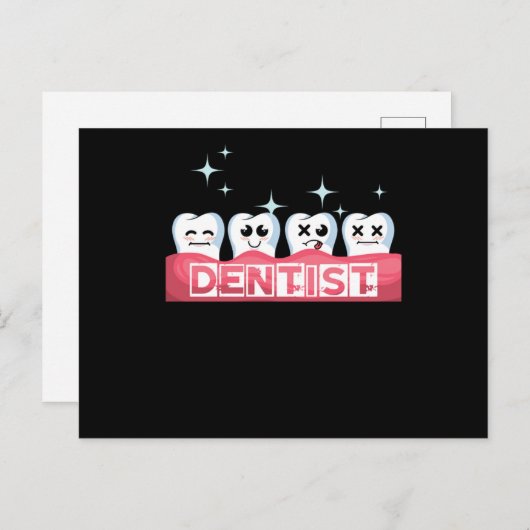 歯の歯医者の歯医者歯科医学ギフト ポストカード (正面/裏面)