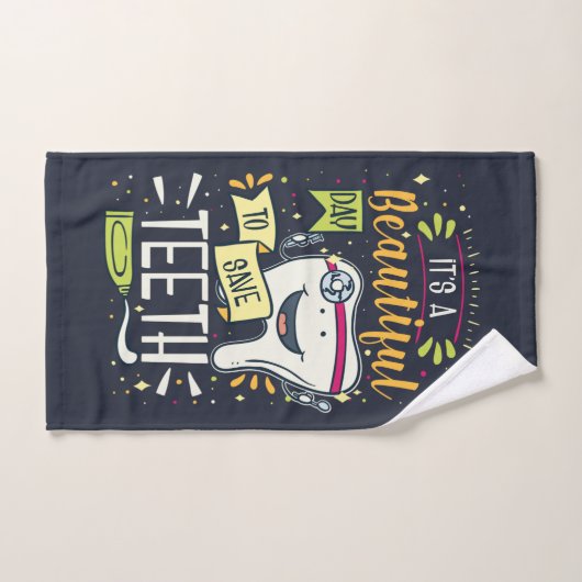 歯の歯医者救行のための美しい日ナース ハンドタオル (ハンドタオル)