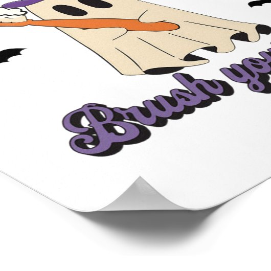 歯の歯科の衛生士Hをトリックまたは治療 ポスター (角)