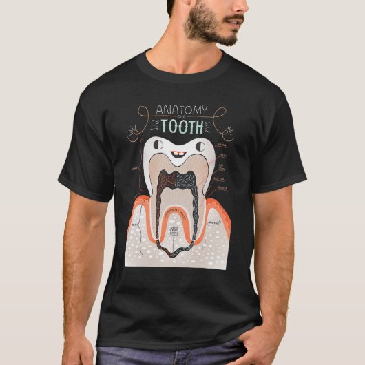 歯の歯科解剖学 Tシャツ (正面)