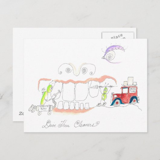 歯の汚れを落とす方法 ポストカード (正面/裏面)