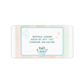 歯の漫画でメールをパーソおもしろいナライズ ラベル (正面)