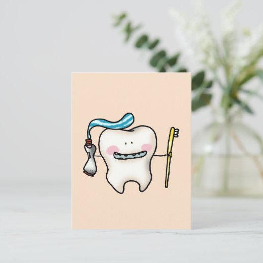 歯の漫画 ポストカード (スタンド正面)