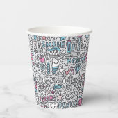 歯の漫画 紙コップ (裏面)