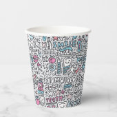 歯の漫画 紙コップ (正面)