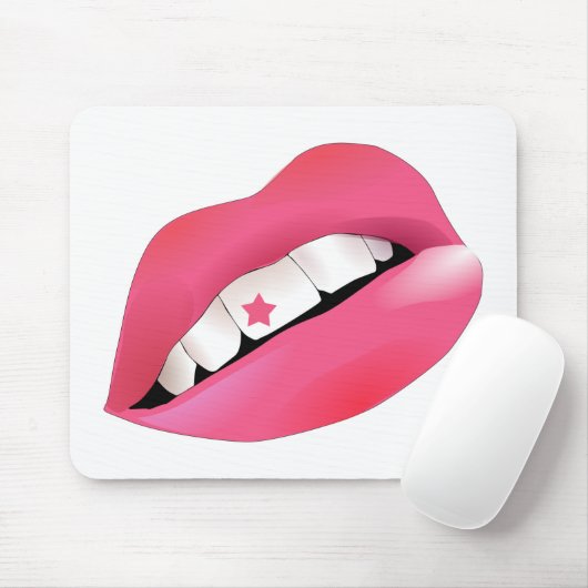 歯の生殖は宝石で飾られきらきら光るる マウスパッド (マウス)