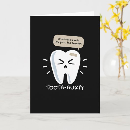 歯の痛い歯医者 カード (黄色い花)