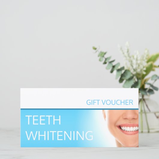 歯の白いギフト券結婚のギフト歯科 サンキューカード (スタンド正面)