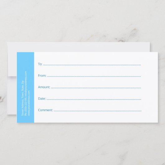 歯の白いギフト券結婚のギフト歯科 サンキューカード (裏面)