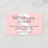 歯の白さはアフターケアを避けるアドバイス 名刺 (正面)