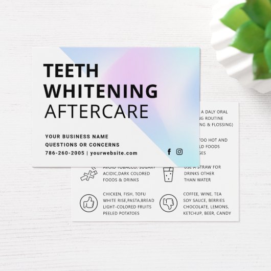 歯の白モダン化後手入れの指示 (デスク)