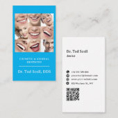 歯の美白デンタルケア歯科口腔衛生 名刺 (正面/裏面)