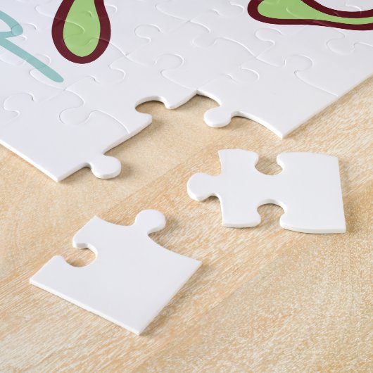 歯の英雄vsバクテリアのモンスターおもしろい歯科漫画 ジグソーパズル (側面)