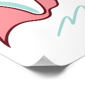 歯の英雄vsバクテリアのモンスターおもしろい歯科漫画 ポスター (角)