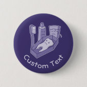 歯の葬儀ピンバックボタン 缶バッジ (正面)