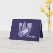 歯の葬儀 カード (黄色い花)