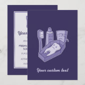 歯の葬儀 招待状 (正面/裏面)