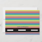 歯の誕生日の招待状が付いているモンスタートラック 招待状 (裏面)