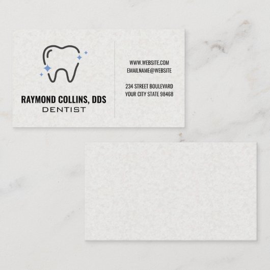 歯の輝きアイコン | 歯科 名刺 (正面/裏面)