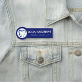 歯の輪郭ホワイトブルー歯科医院 名札 (インサイチュ)