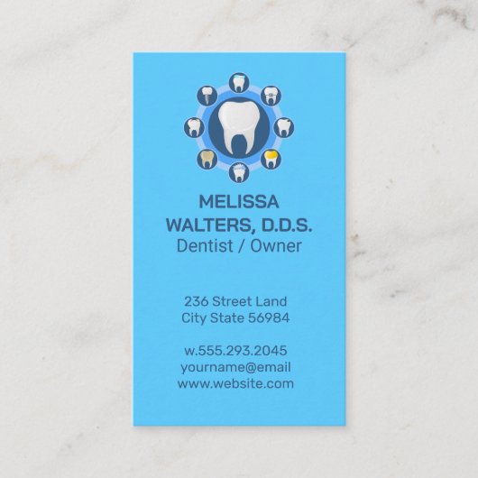 歯の違うトリートメント | 歯科医 名刺 (正面)