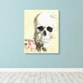 歯の間にバラを入れて キャンバスプリント (インサイチュ (ウッドフロア))