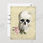 歯の間にバラを入れて ポストカード (正面/裏面)