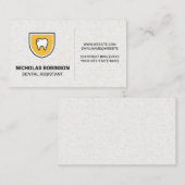 歯の黄色いシールドアイコン 名刺 (正面/裏面)