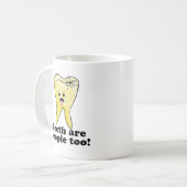 歯は人々ですも! コーヒーマグカップ (正面左)