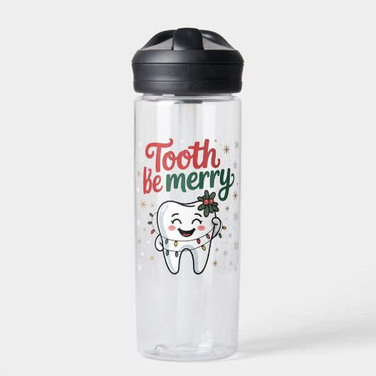 歯は歯科メリー医のおもしろいクリスマス ウォーターボトル (正面)
