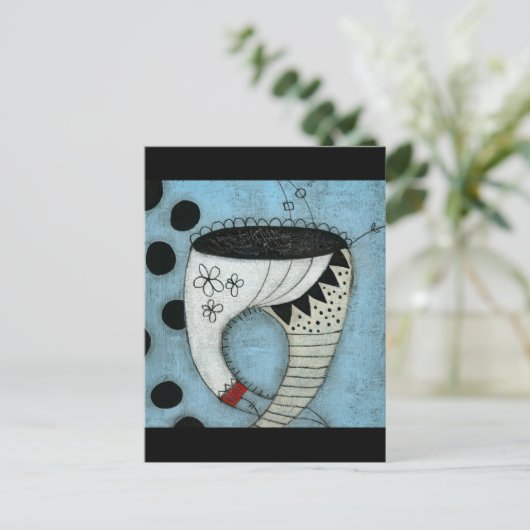 歯は素敵なパンツ葉書を持っている ポストカード (スタンド正面)