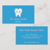 歯は、青および白い、歯科名刺をからかいます 名刺 (正面/裏面)