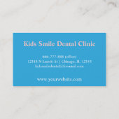 歯は、青および白い、歯科名刺をからかいます 名刺 (裏面)