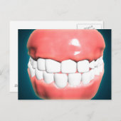 歯や歯茎のある人間の口の正面 ポストカード (正面/裏面)