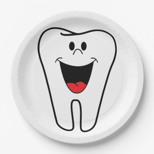歯をかむ ペーパープレート (正面)