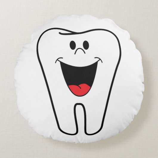 歯をかむ ラウンドクッション (正面)
