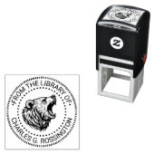 歯をむき出しにしたクマの頭の本の名前 #2 セルフインキングスタンプ (インサイチュ)