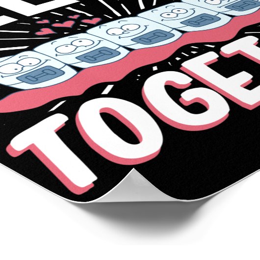 歯を一緒にする歯科矯正歯科医 ポスター (角)