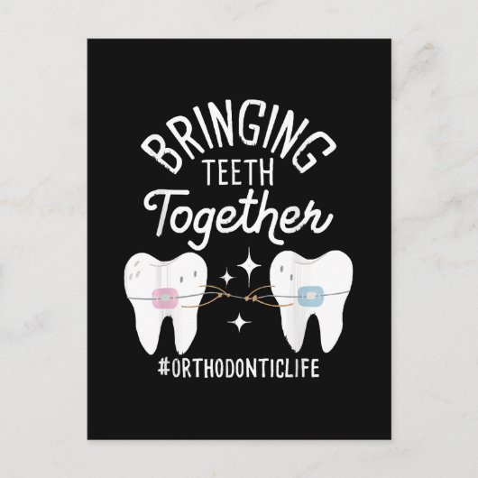歯を合わせる – 歯科矯正医 シーズンポストカード (正面)
