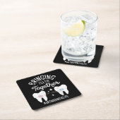 歯を合わせる – 歯科矯正医 スクエアペーパーコースター (インサイチュ)