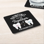 歯を合わせる – 歯科矯正医 スクエアペーパーコースター (アングル)